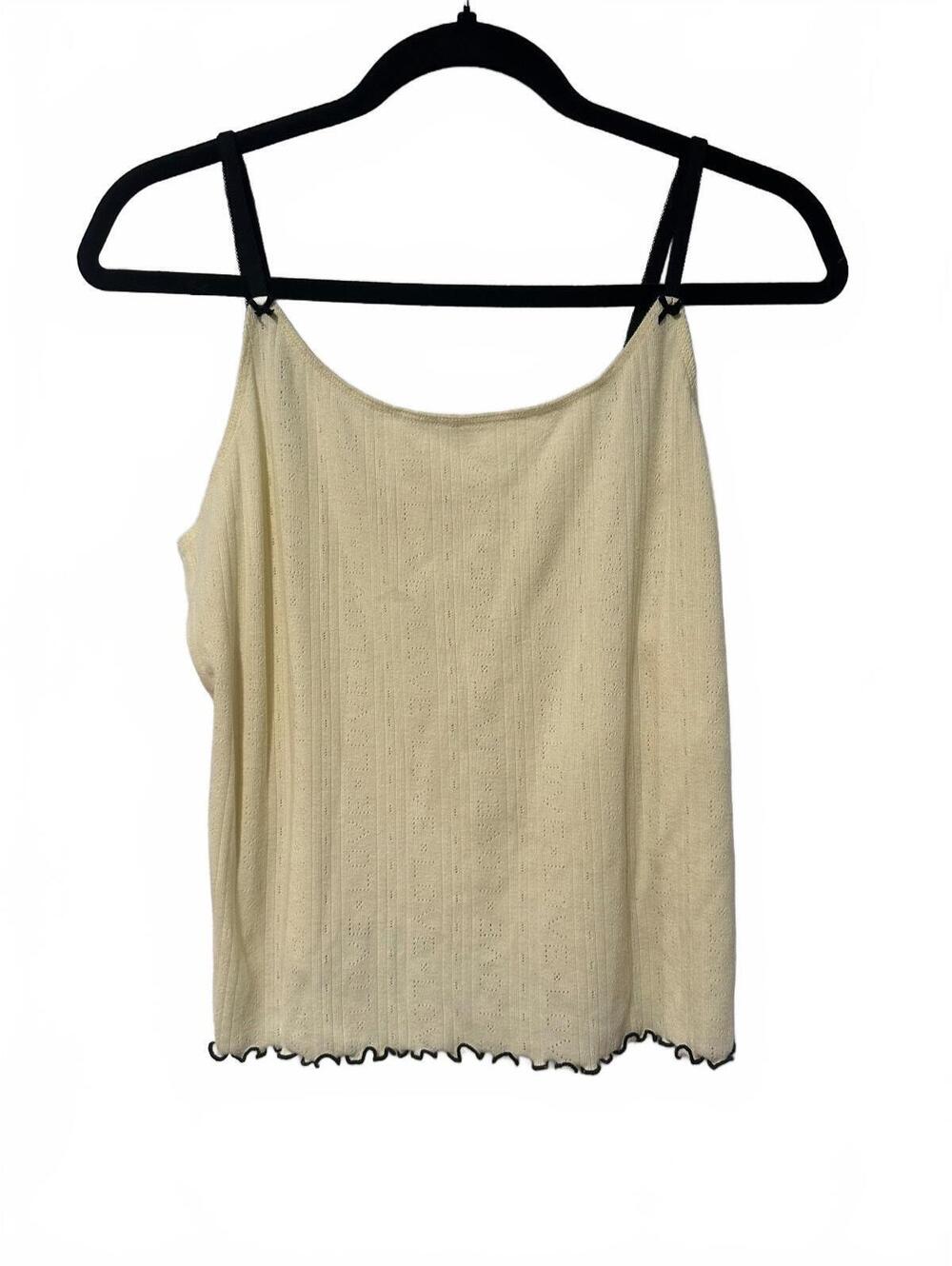 Aerie butter yellow lace camisole